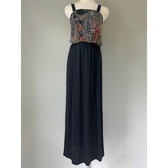 1970s Vintage Long Bohemian Maxi Dress | Matthew for Jo.Ed Sophisticates sz 10 - Picture 2 of 11